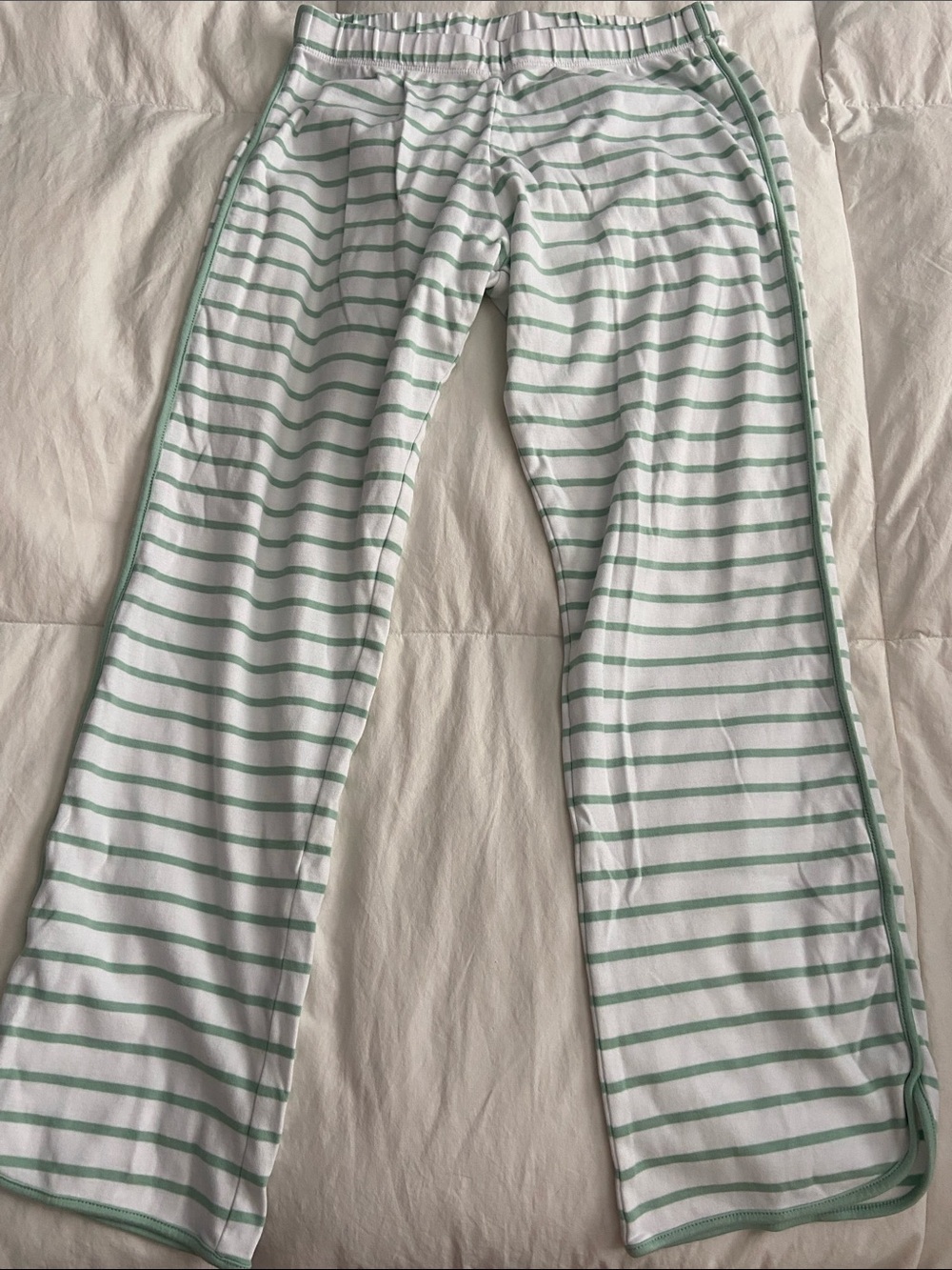LAKE lounge pants White & Mint Green